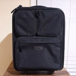 SOLD🟠🟠🟠🟠🟠🟠Swany Walkin Bag Rolling Luggage Carry On Seat Nylon Black